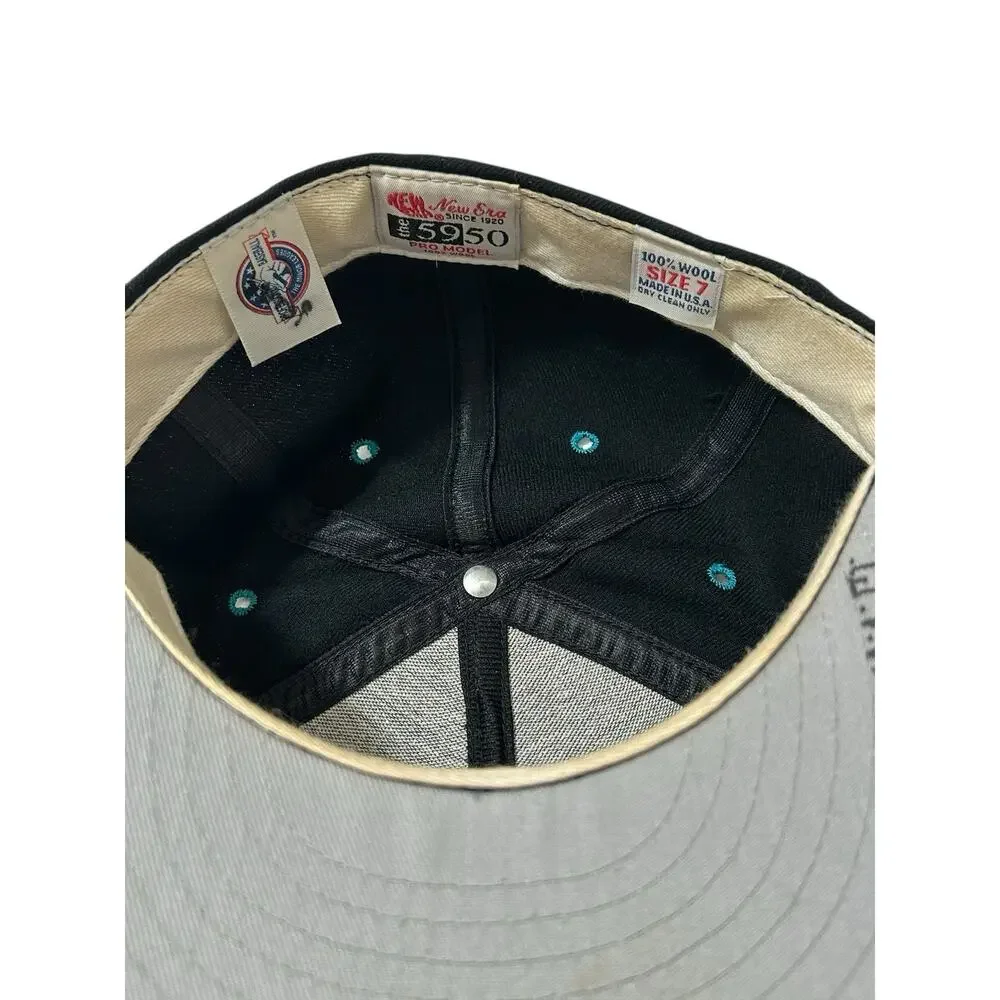 Vtg New Haven Ravens Hat Mens Fitted 7 Made USA MILB Baseball New Era 100% Wool